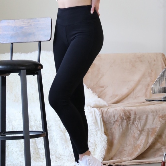 Tummy control wide waistband leggings Black - Picture 2 of 2